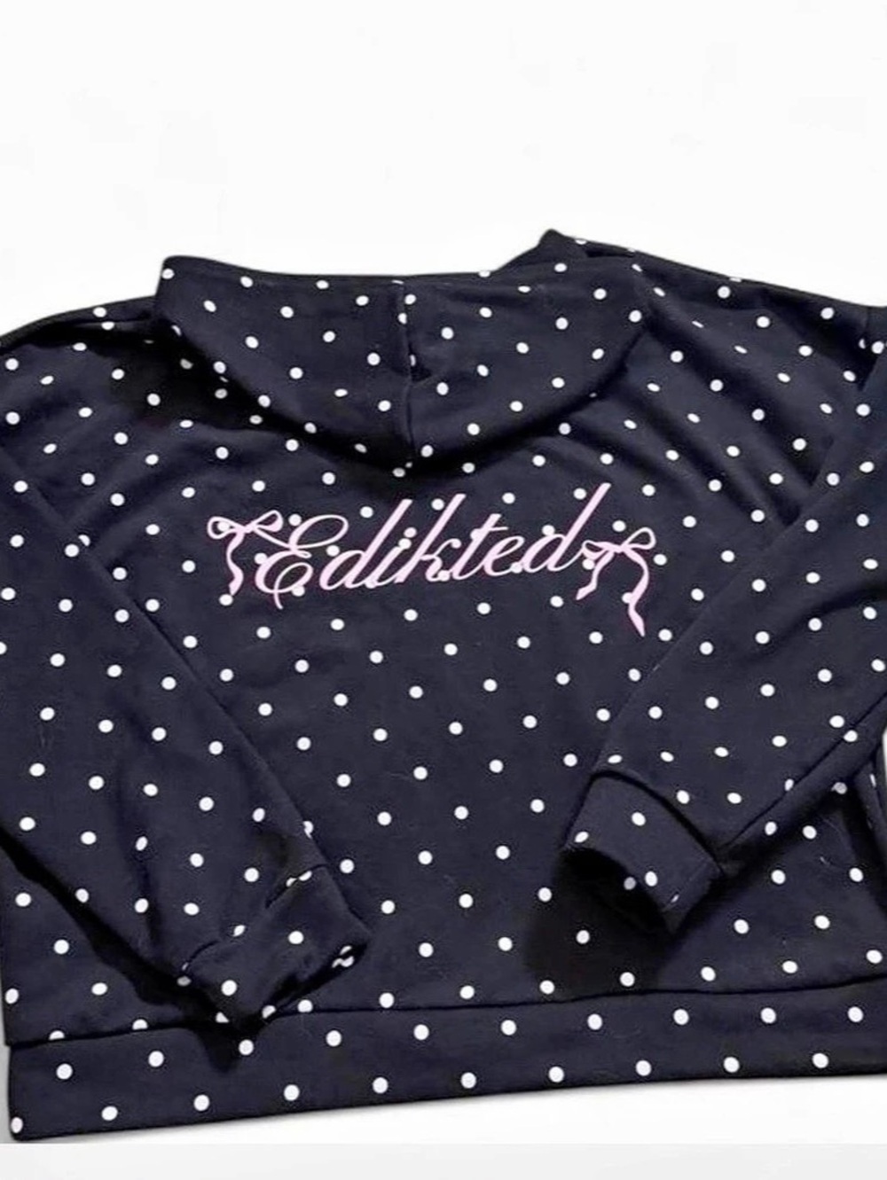 Edikted Polka Dot Hoodie in Black & White Size XS